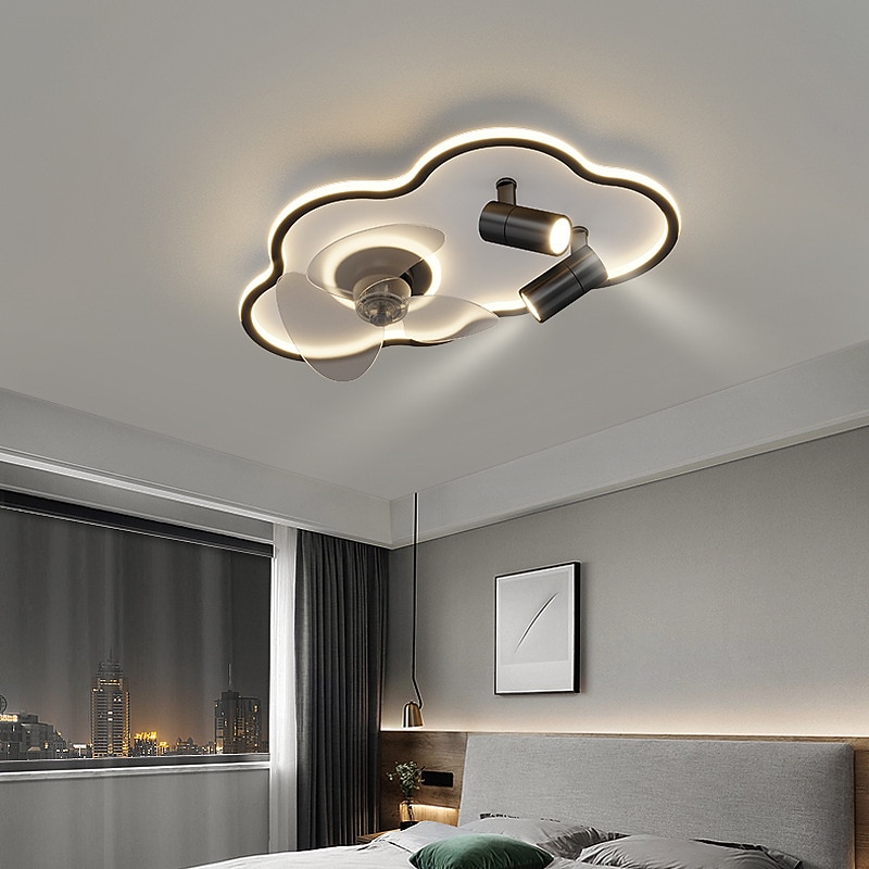 Ceiling Light LED Minimalist Bedroom Cloud Ceiling Fan Lamp Simple Modern With Spotlight Home Dining Room Ceiling Fan Integrated Ceiling Lamp2