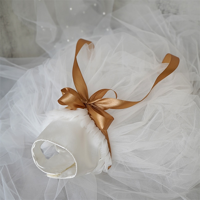 Dog Cat Dress Wedding Dress Christmas gifts for pets Fashion Cute Breathable Soft Washable Comfortable Wedding Outdoor Party Dailywear Wedding Party Dog Clothing for Bichon Frise Poodle Pomeranian4