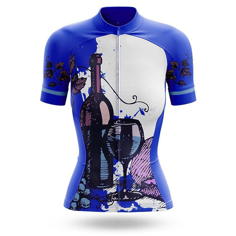 Women's Cycling Jersey Graphic Short Sleeve Bike Jersey Top with 3 Rear Pockets Mountain Bike MTB Road Bike Cycling Quick Dry Reflective Strips Back Pocket Moisture Wicking Sports Blue Sky Blue Green4