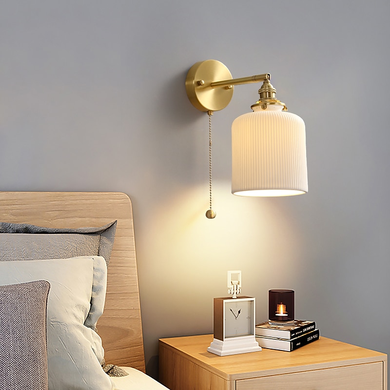 Modern Nordic Style Indoor Wall Lights LED Living Room Bedroom Copper Wall Light 220-240V2