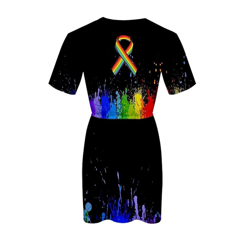 Gay Pride Rainbow Flag LGBT LGBTQ Dress Rainbow 3D Graphic For Women's Adults' Carnival 3D Print Pride Parade Pride Month4