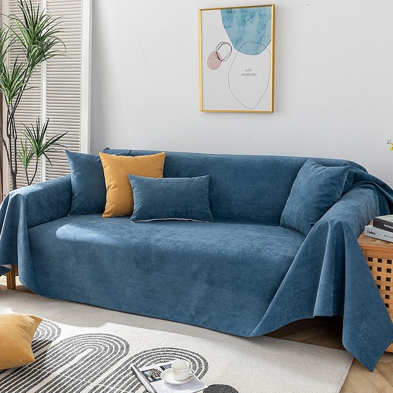Waterproof Couch Covers Sofa Towel Blanket Farmhouse Slipcovers For Dogs Pet,Sectional Sofa Cover For Love Seat,L Shaped,3 Seater,Arm Chair,Washable Couch Durable Protector