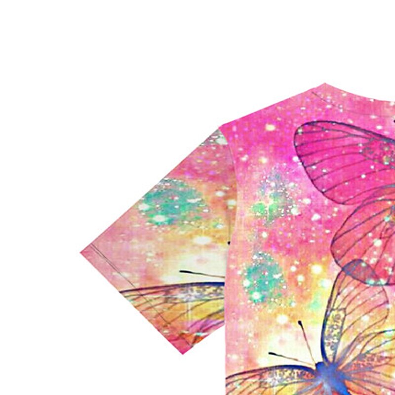 Girls' 3D Animal Butterfly T shirt Short Sleeve 3D Print Summer Spring Active Fashion Cute Polyester Kids 3-12 Years Outdoor Daily Regular Fit2