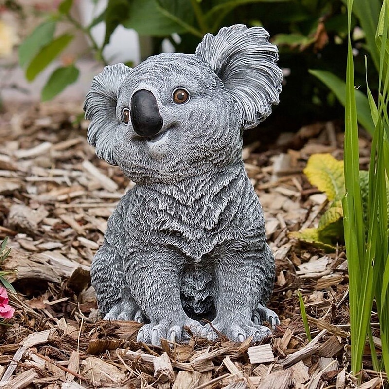 Resin Koala Garden Statues Sculptures Ornament Home Garden Decoration Animal Statue2
