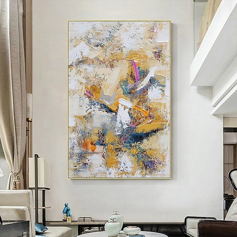 Handmade Hand Painted Oil Painting Wall Art Texture Abstract Modern Art Home Decoration Decor Rolled Canvas No Frame Unstretched - Main Image
