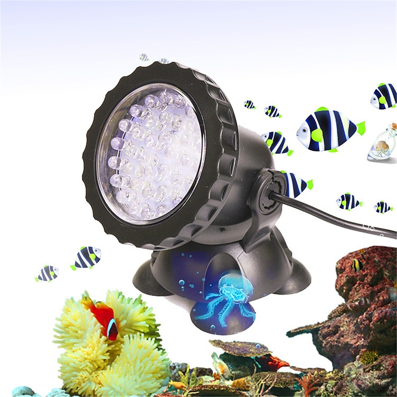 Pond Pool Lights 4/6/8 W Underwater Lights Waterproof Remote Controlled Decorative Color-changing 12V Suitable for Vases & Aquariums 36 LED Beads 1pc