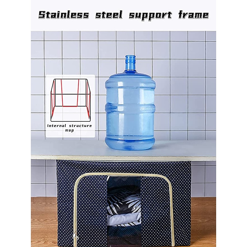 Large Capacity Clothes Storage Box Foldable Dustproof Closet Organizer Oxford Cloth Luggage Blanket Quilt Sorting Bag4