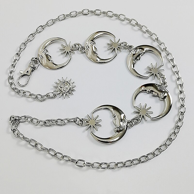 Men's Women's Chain Belt Metal Chain Buckle Free Embossed Casual Classic Party Daily Silver3