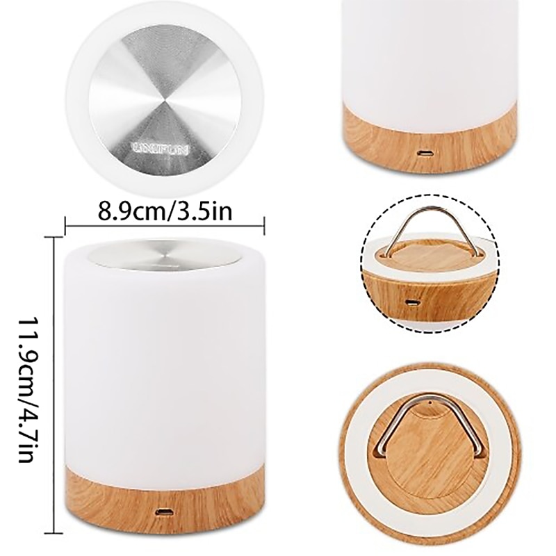 1pc USB 5V Night Light Touch Lamp for Bedrooms Living Room Portable Table Bedside Lamps with Rechargeable Internal Battery Dimmable 2800K-3100K Warm White Light Color Changing RGB4