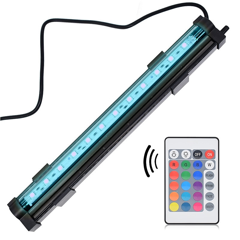 Remote Control 100-240V 18-116CM LED Aquarium Light Fish Tank Submersible Light Aquatic Air Bubble Oxygenation Lamp EU US Plug Fish Tank Light3