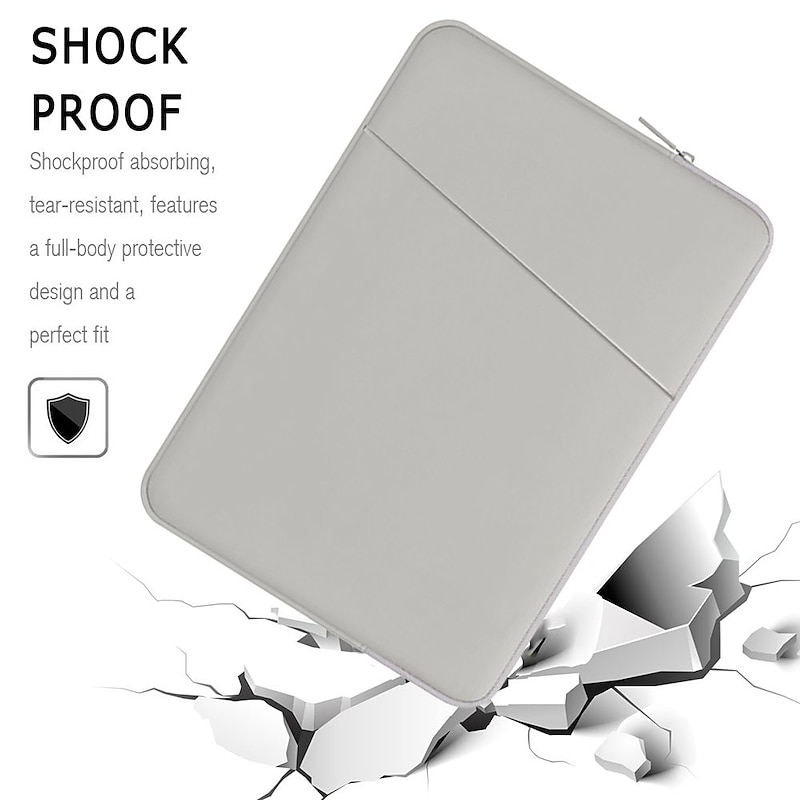 Laptop Sleeves BN-Q004 12" 14" 15.6" inch Compatible with Macbook Air Pro, HP, Dell, Lenovo, Asus, Acer, Chromebook Notebook Laptop Carrying Case Cover Waterpoof Shock Proof PU Leather Solid Color for3