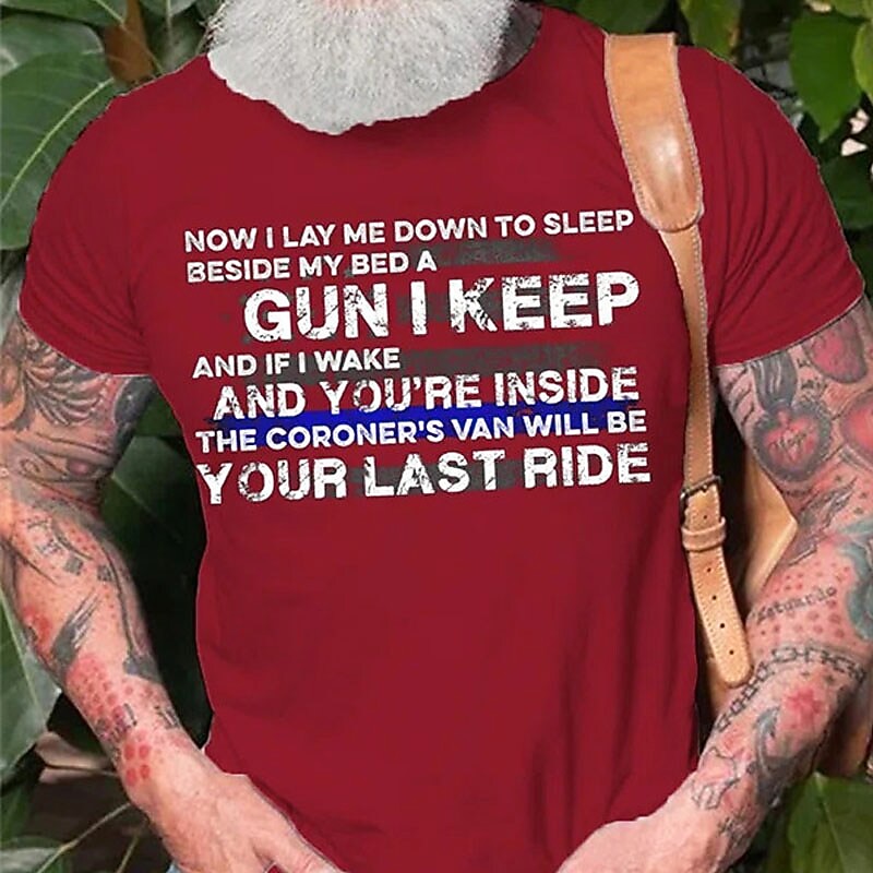 Men's Graphic Letter T Shirt Cool Shirt Cotton Short Sleeve Graphic Shirt Black Red Navy Blue Comfortable Tee Street Casual Fashion Designer Clothing2