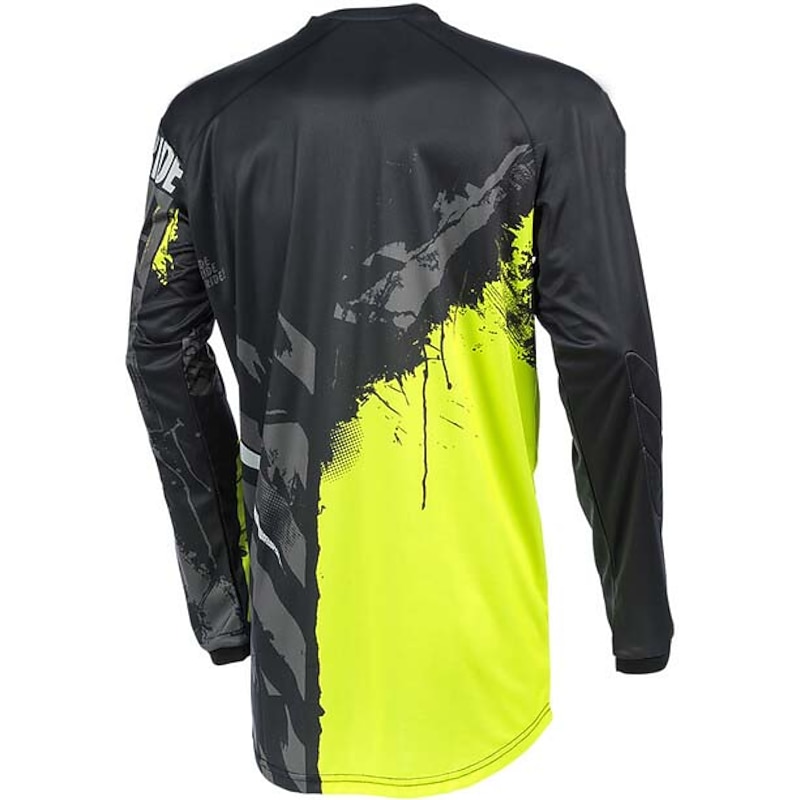 Men's Downhill Jersey Color Block Funny Long Sleeve Bike Jersey Top with 3 Rear Pockets Mountain Bike MTB Road Bike Cycling Quick Dry Soft Comfortable Moisture Wicking Sports Black Yellow Red3