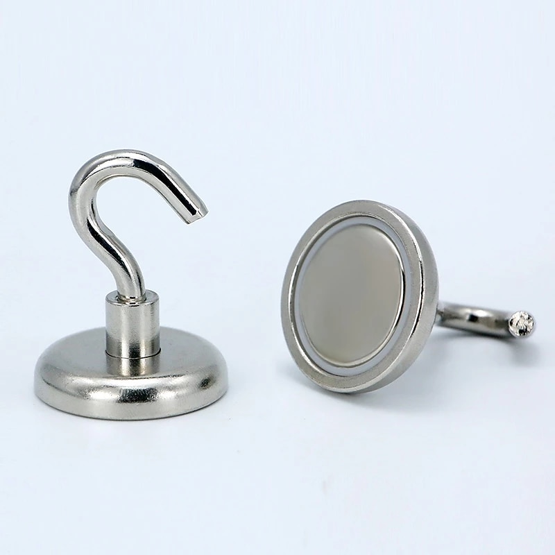 10PCS Strong Neodymium Magnetic Hook Hold Up To 12kg 5Pounds Diameter 20mm Magnets Quick Hook For Home Kitchen Workplace3