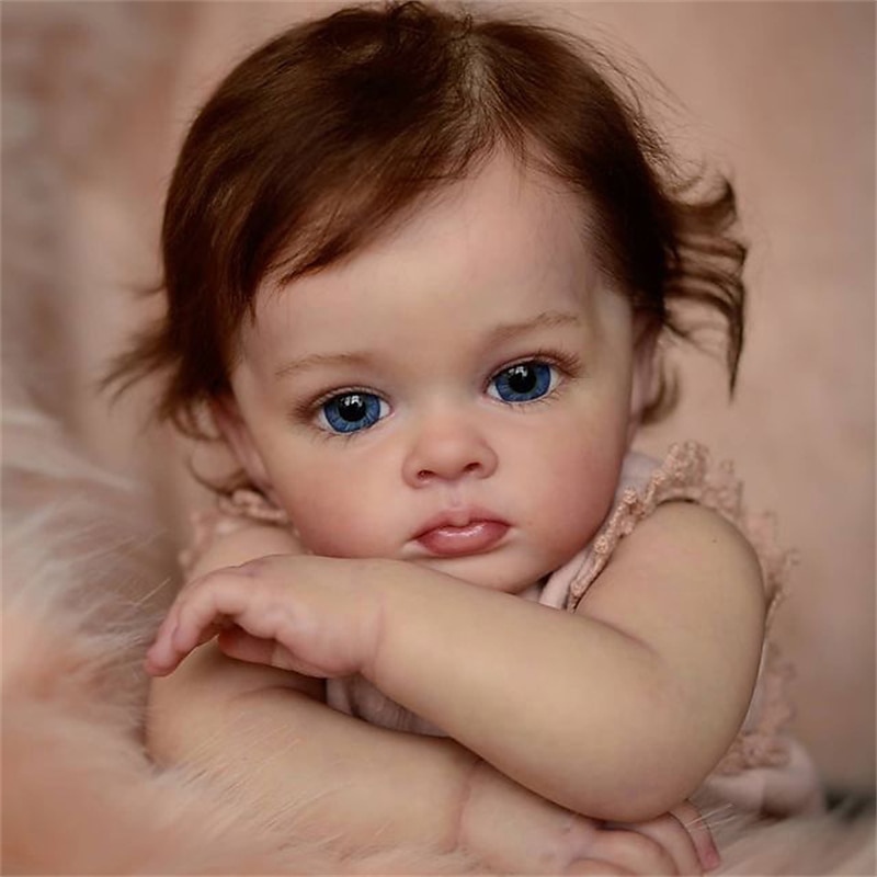 24 inch Reborn Baby Doll Finished Reborn Toddler Girl Doll Tutti Hand Paint Doll High Quality 3D skin multiple Layers Painting Visible Veins for Christmas Gifts4