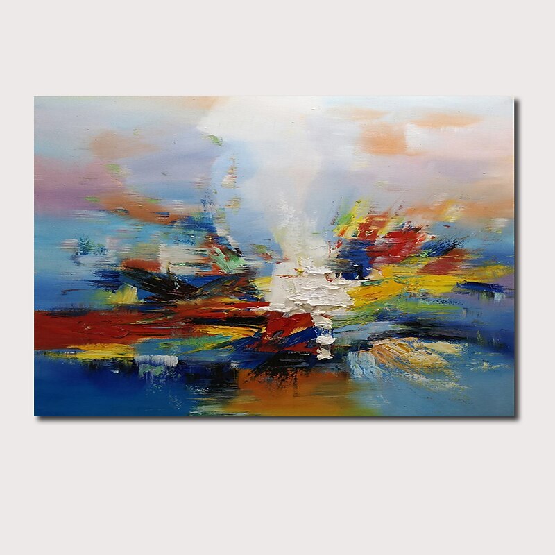 Hand-painted Oil Painting Knife Painting Landscape Blue Home Decoration Wall Frameless Art Painting2