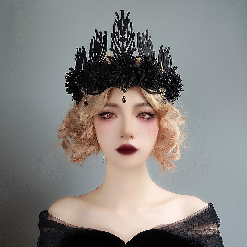 Halloween King Crown Gothic Bride Tiara Female Mitzvah Birthday Gift Princess Wedding Crown2