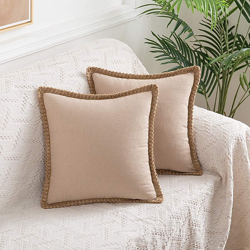 Coolest Pillows Decorative Toss Pillows Throw Pillow Cover Tufted Farmhouse Best Pillow Case for Bedroom Livingroom Pink Blue Sage Green Purple Yellow Burnt Orange 8