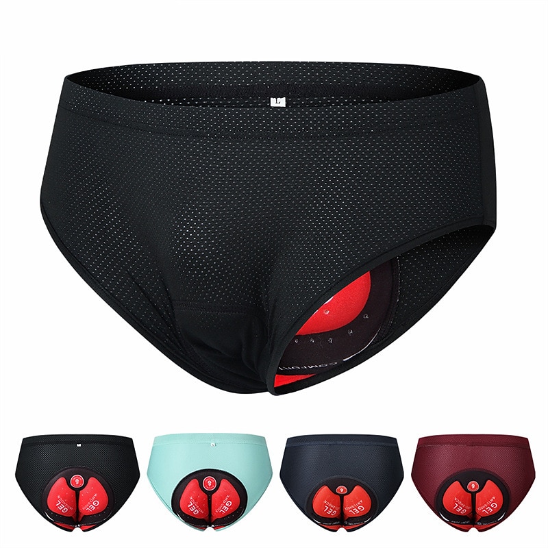 WOSAWE Men's Solid Color Cycling Underwear Shorts Cycling Underwear Cycling Padded Shorts Bike Underwear Shorts Padded Shorts / Chamois Race Fit Mountain Bike MTB Road Bike Cycling Sports 3D Pad