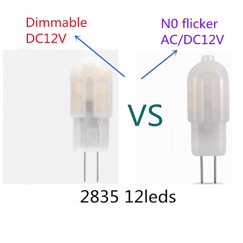 10pcs G4 AC/DC12V DC12V LED Light 12leds SMD 2835 Bulb Lamparas Spotlight Replace Halogen Lamp For Home Chandelier2