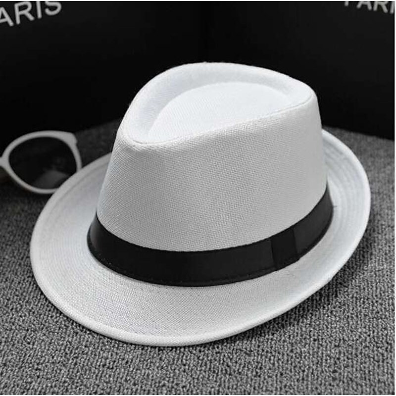 Retro Vintage Roaring 20s 1920s Panama Hat The Great Gatsby Wedding Guest Fancy Dress Men's Women's Masquerade Party / Evening Wedding Reception Bachelorette Party Adults Hat3