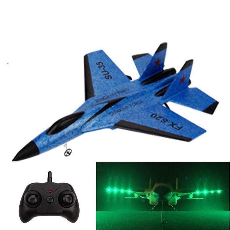 RC Foam Aircraft SU-35 Plane 2.4G Radio Control Glider Radio Remote Control SU-35 Tail Pusher Quadcopter Glider Aircraft Model Fighter Plane Glider Airplane Foam Boys Toys for Boy and Girls4