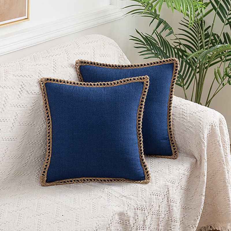 Coolest Pillows Decorative Toss Pillows Throw Pillow Cover Tufted Farmhouse Best Pillow Case for Bedroom Livingroom Pink Blue Sage Green Purple Yellow Burnt Orange4