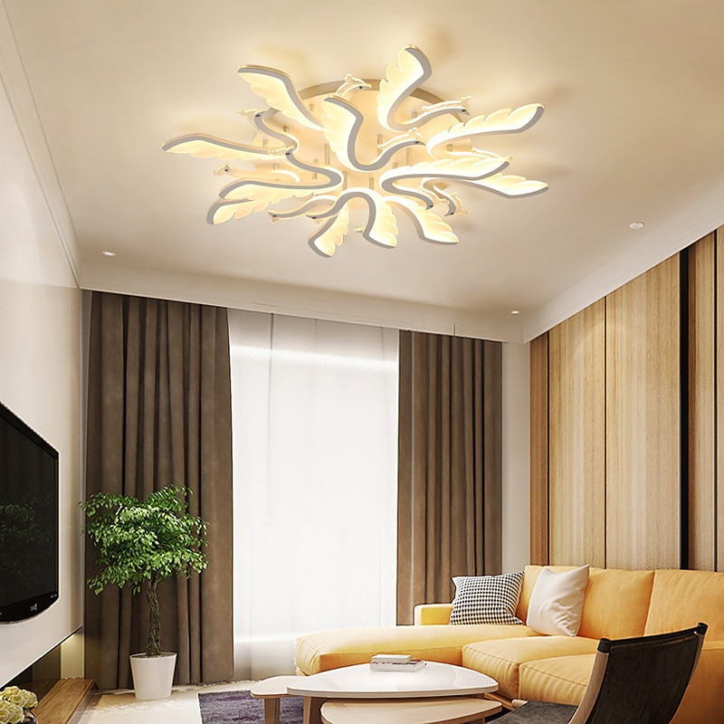 100cm Dimmable Ceiling Light LED Flush Mount Light Metal Layered Modern Style Stylish Painted Finishes 220-240V2