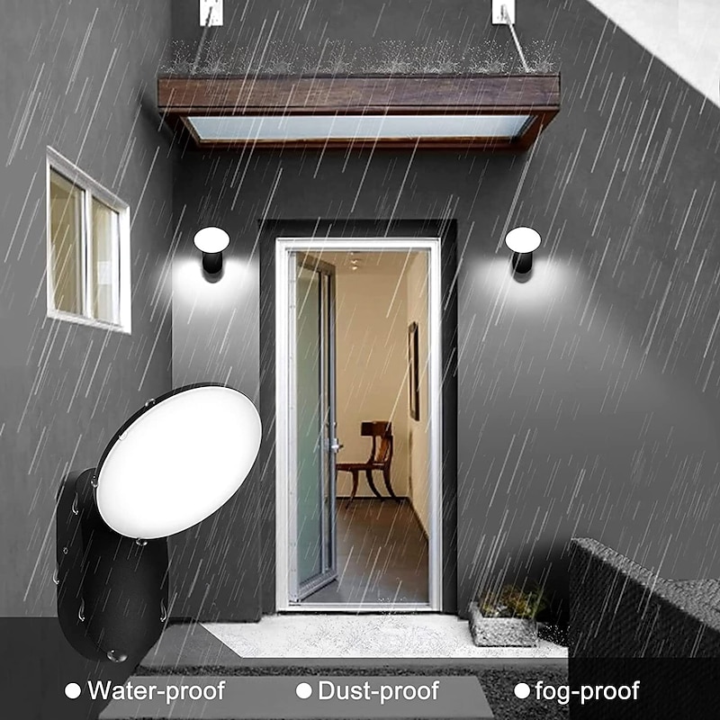 Outdoor Wall Light LED Modern Exterior Wall Sconce Waterproof Wall Mount Lamps Matte for Garden Hallway Patio Terrace Outdoor Indoor Dual Use AC85-265V3