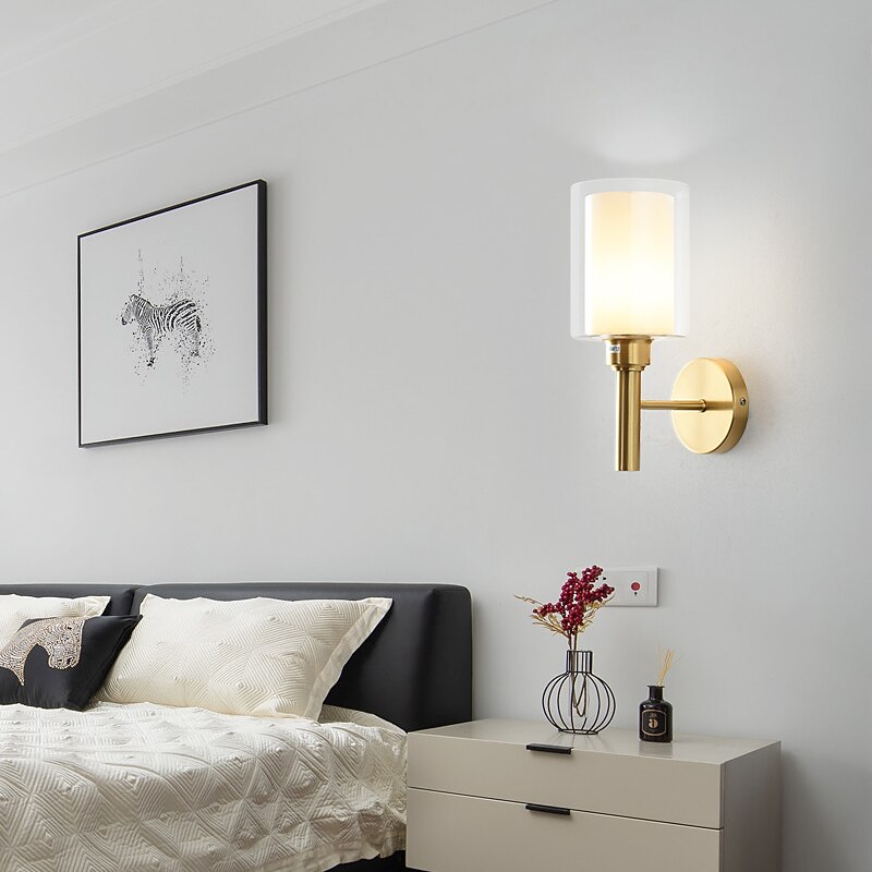 Modern Flush Mount Wall Lights LED Living Room Bedroom Copper Wall Light 220-240V3