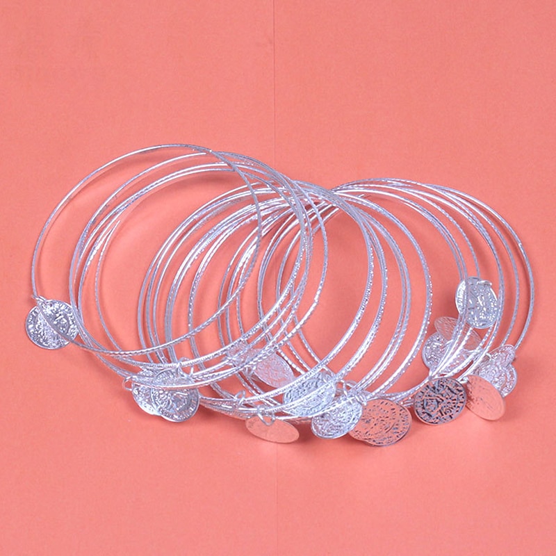 Belly Dance Dance Accessories Bracelets Copper Coin Pure Color Splicing Women's Training Performance Metal4
