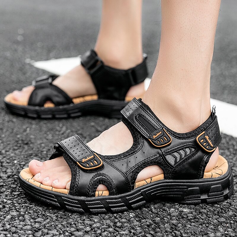 Men's Brown Outdoor Hiking Sandals with Adjustable Straps – Comfortable and Durable Summer Footwear for Adventure and Casual Wear4