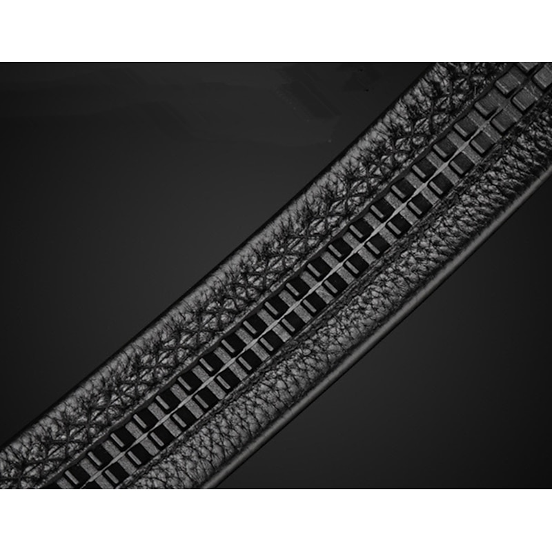 Men's Faux Leather Belt Dress Belt Ratchet Belt Casual Belt Box Buckle Black Navy Blue Faux Leather Fashion Business Formal Party Work Daily4