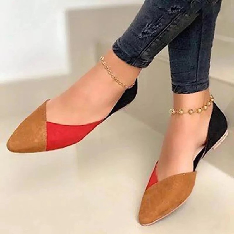 Women's Color-Block Pointed Flats - Casual and Chic, Perfect for Everyday Wear3