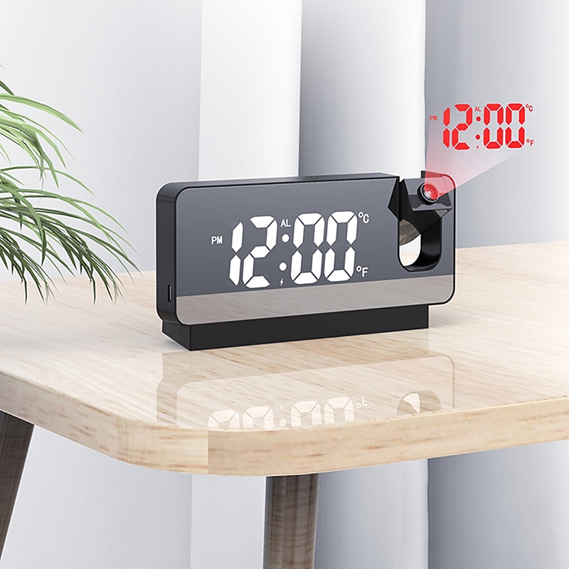 Smart Alarm Clock S282A for Led Digitale Projectie Wekker Tafel Elektronische Wekker Met Projectie  Tijd Projector Slaapkamer Nachtkastmodus