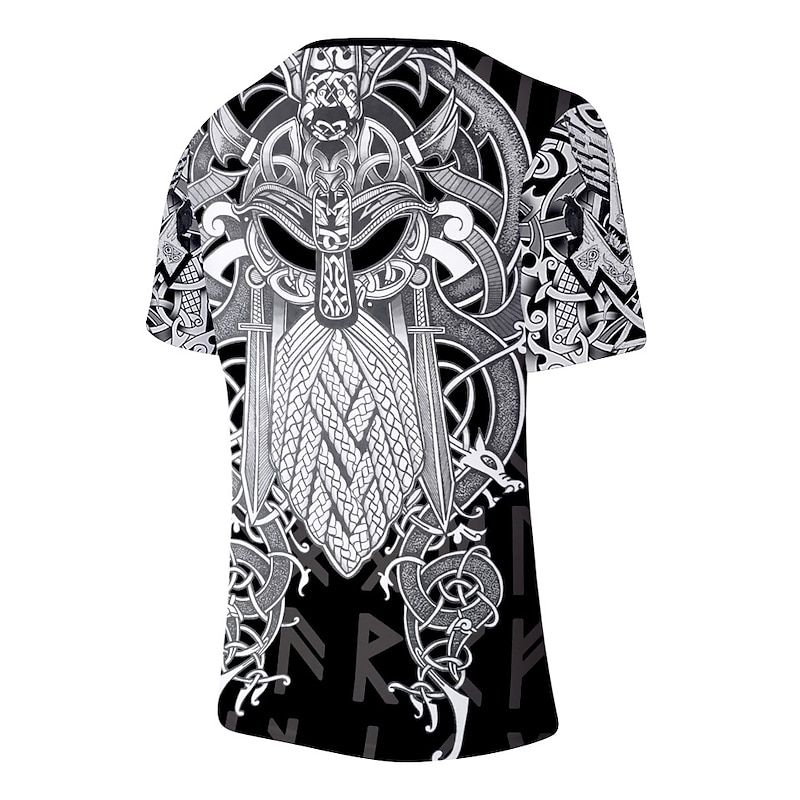 Vikings Warriors T-shirt Anime Cartoon Anime 3D Harajuku Graphic Kawaii For Couple's Men's Women's Adults' Back To School 3D Print4