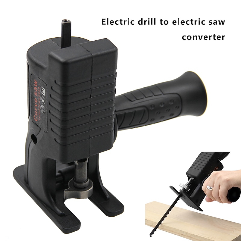 Portable Reciprocating Saw Adapter Electric Drill To Electric Saw Converter Adapter for Wood Metal Cutting Tool with Saw Blade2