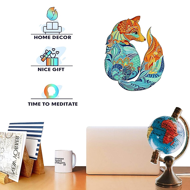 New Wood Animal Puzzle A5 A4 A3 Size Baby Toy 3D Jigsaw Set Board Game for Adults Kids Gifts Educational Toy Tangram Puzzles