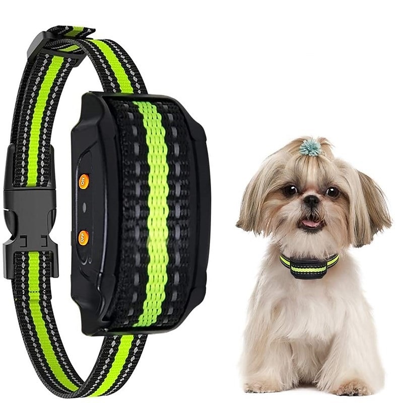 Pet Dog Anti Bark Collar Barking Stop Rechargeable Shock Anti Bark Collar Beep  Shock Dog Training Device with 7 Adjustable Sensitivity Levels