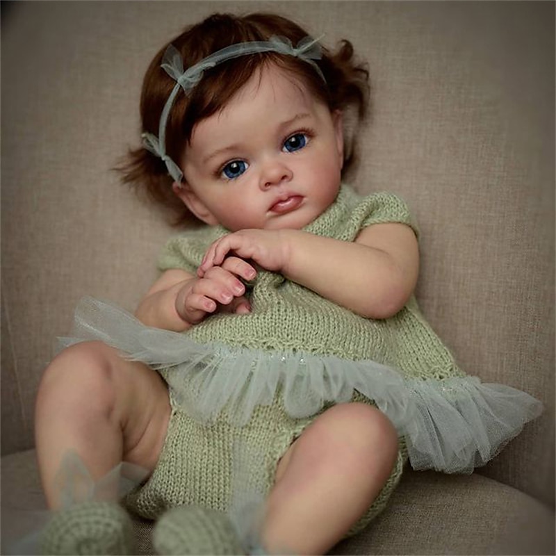 24 inch Reborn Baby Doll Reborn Doll Tutti Toddler Girl with Genesis Paint High Quality 3D skin multiple Layers Painting Visible Vein4