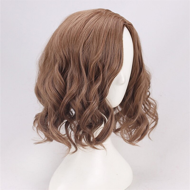 Man's Short Curly Brown Cosplay Wig Wig Halloween Wigs3