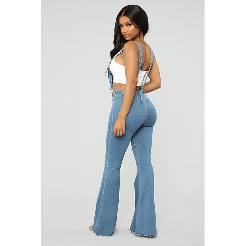 Hippie 1980s Masquerade Bell Bottoms Denim Pants Goth Girl Fancy Dress Women's Masquerade Party / Evening Pride Parade Pride Month Adults' Pants3