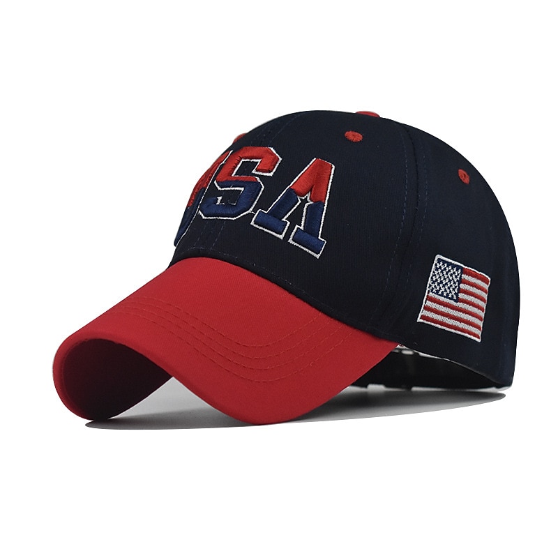 1pcs High Quality American Flag Cotton Baseball Cap For Men Embroidery USA Snapback Hat for Men&Women Fashion Trucker Hat2