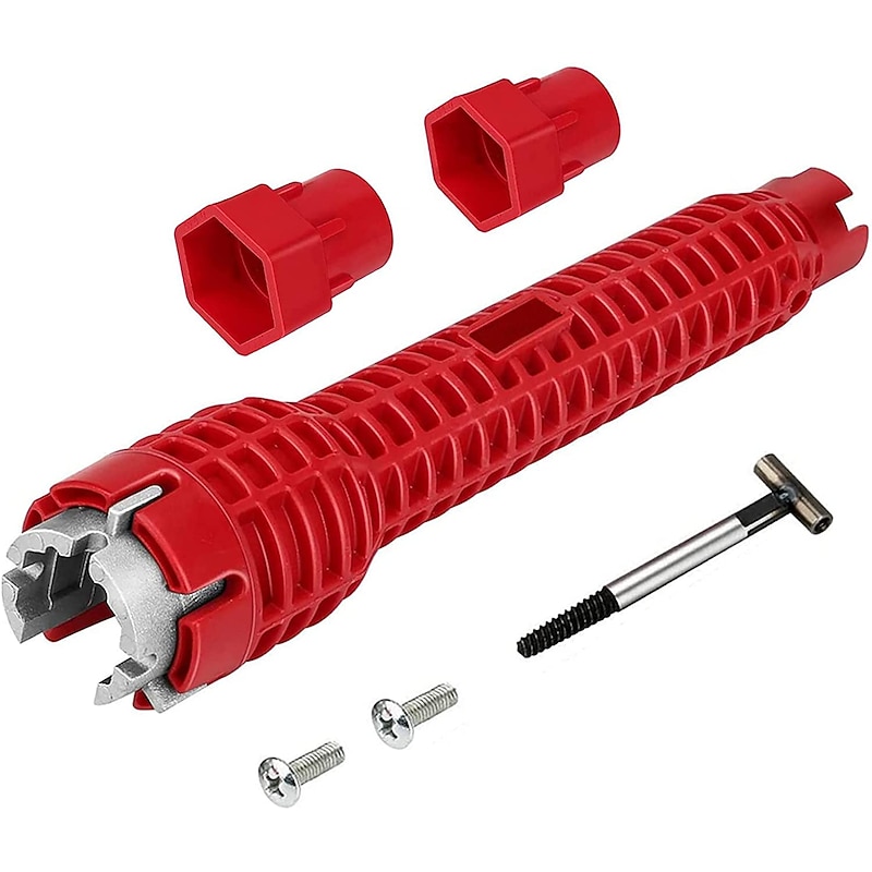 Three Head Sink wrench multifunctional bathroom plumbing installation tool household water pipe faucet maintenance and disassembly tool