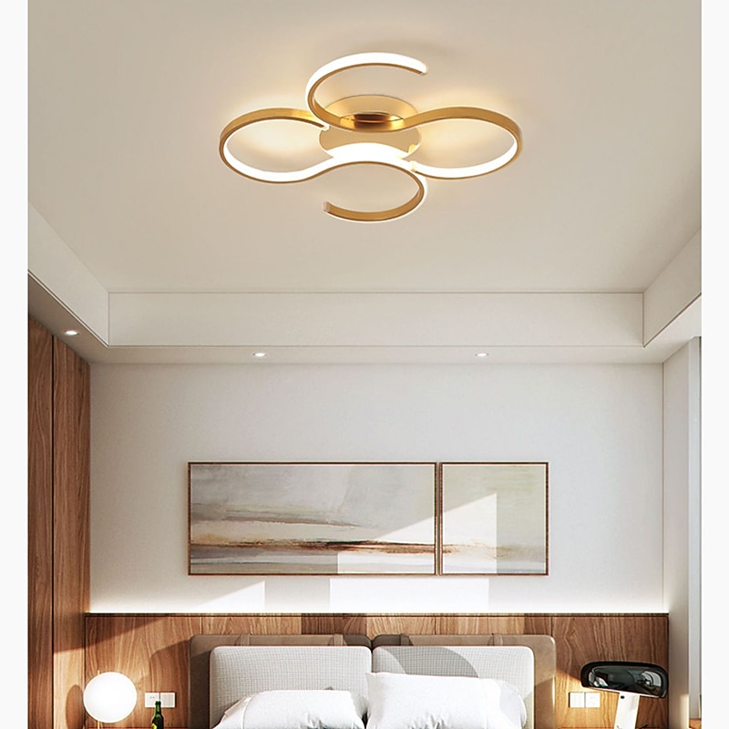 51 cm Ceiling Light LED Dimmable Line Design Aluminum Metal Basic Brushed Modern 220-240V