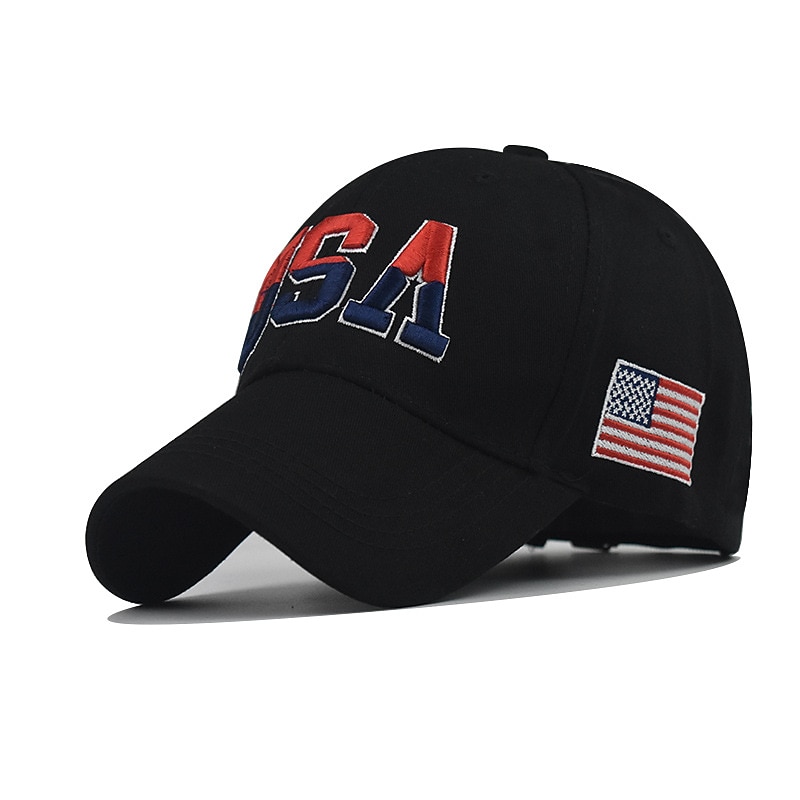 1pcs High Quality American Flag Cotton Baseball Cap For Men Embroidery USA Snapback Hat for Men&Women Fashion Trucker Hat3