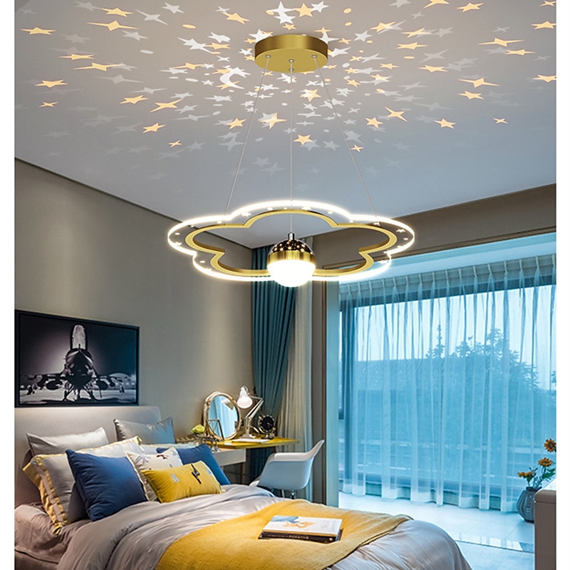 40 cm Pendant Light LED Projector Light Romantic Flower Design Lamp Modern Children Room Lamp2