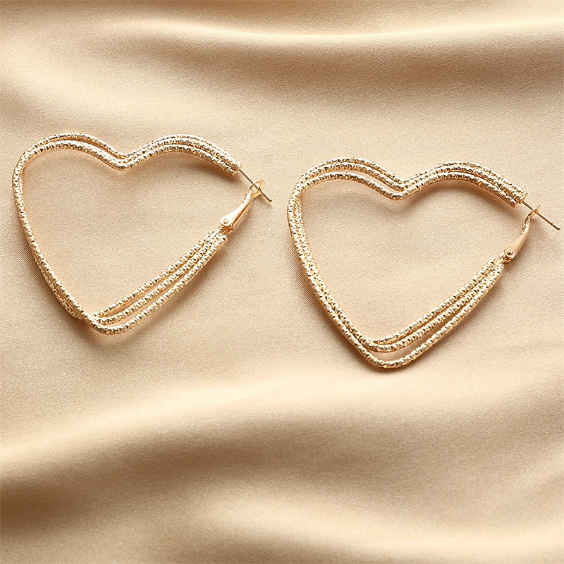 Women's Earrings Chic & Modern Party Heart Earring / Party Evening / Gold / Fall / Winter / Spring2