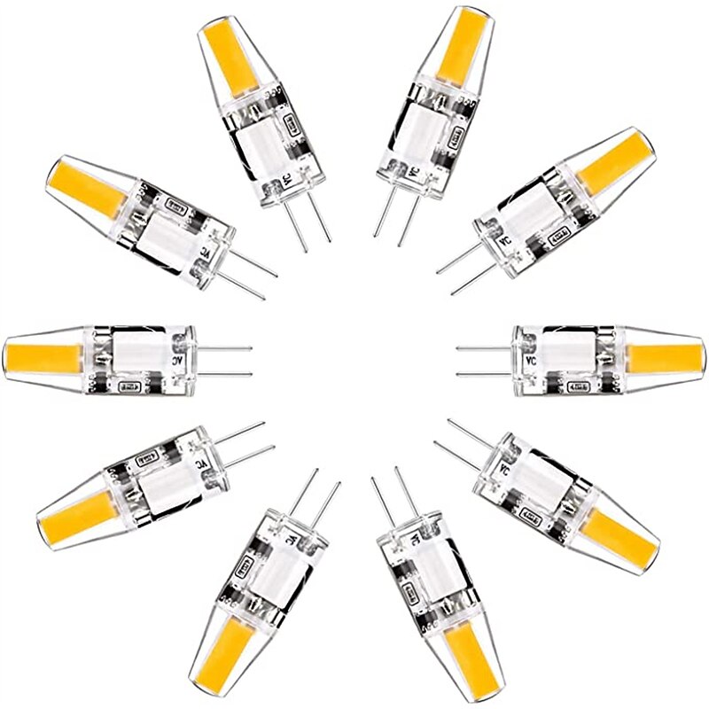10pcs No Flicker Mini G4 COB Lamp AC DC 12V LED 2W 3W 5W Bulb Candle Lights Replace 30W 20W Halogen for Chandelier Spotlight2