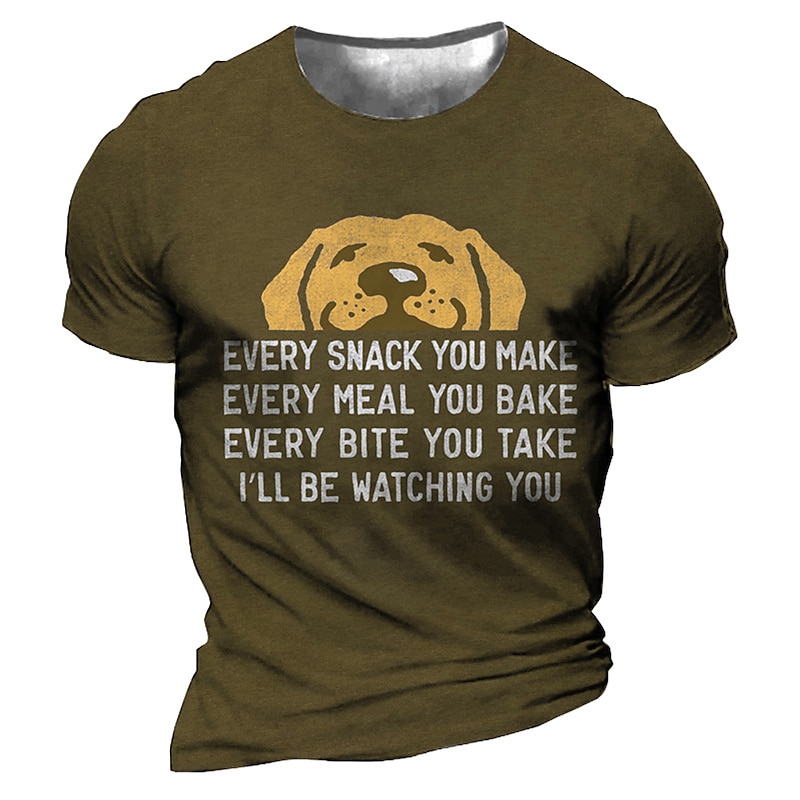 Men's Unisex Graphic Dog Letter T Shirt Short Sleeve T shirt 3D Print Crew Neck Shirt Sports Designer Casual Outdoor Street Daily Black Blue Brown Summer Clothing Apparel S M L XL XXL 3XL 4XL2